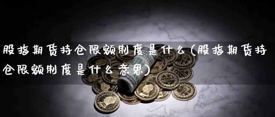 股指期货持仓限额制度是什么(股指期货持仓限额制度是什么意思)_https://www.wjxxbs.com_期货入门_第1张