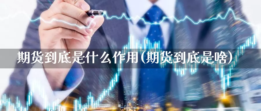 期货到底是什么作用(期货到底是啥)_https://www.wjxxbs.com_外汇行情_第1张