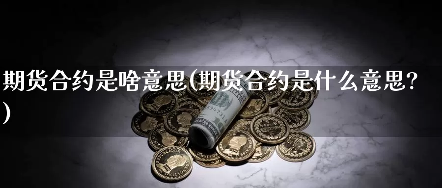 期货合约是啥意思(期货合约是什么意思?)_https://www.wjxxbs.com_期货入门_第1张