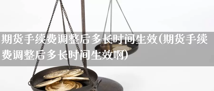 期货手续费调整后多长时间生效(期货手续费调整后多长时间生效啊)_https://www.wjxxbs.com_外汇行情_第1张