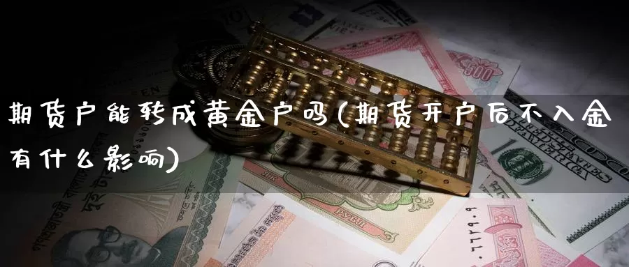 期货户能转成黄金户吗(期货开户后不入金有什么影响)_https://www.wjxxbs.com_期货入门_第1张